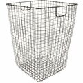 Get WB-301-MG Breeze 16 1/2'' x 25'' Square Metal Gray Storage Basket 375WB301MG